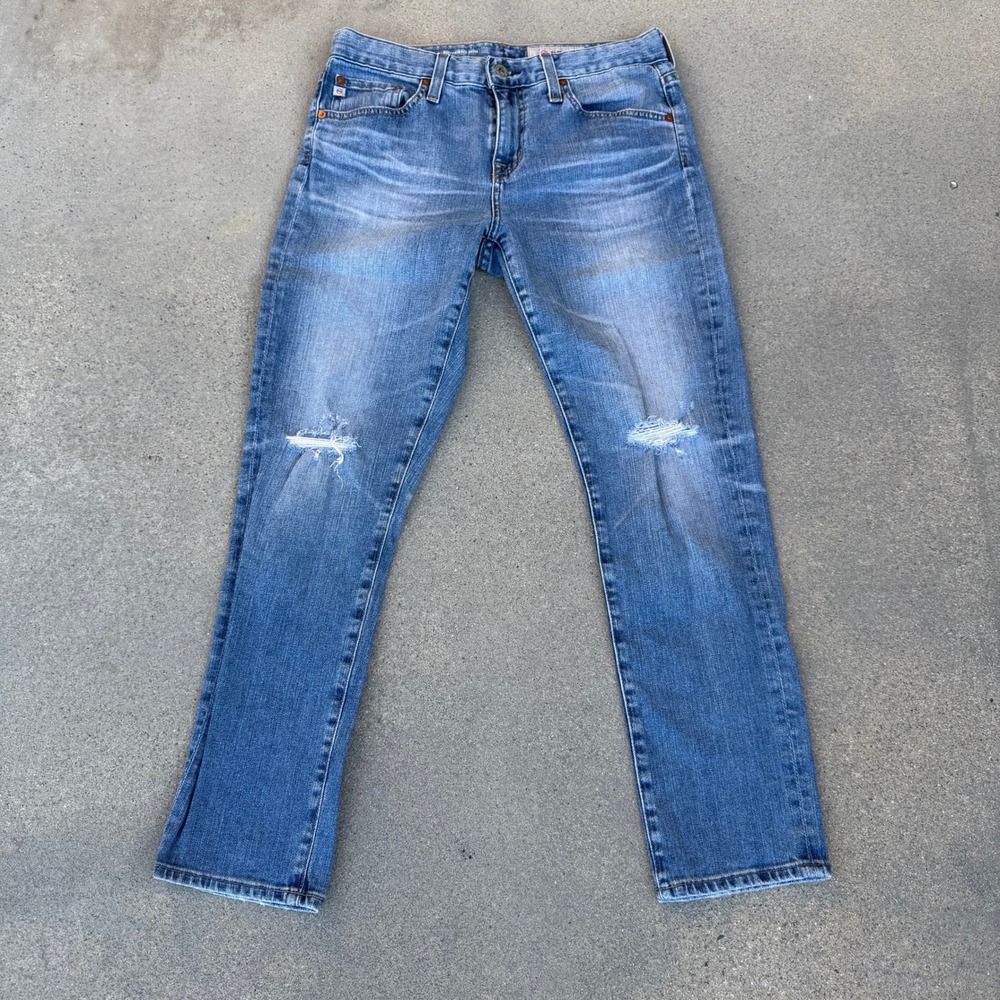 AG Adriano Goldschmied The Ex-Boyfriend Slim Distressed Blue‎ Jeans 26R - Picture 2 of 13